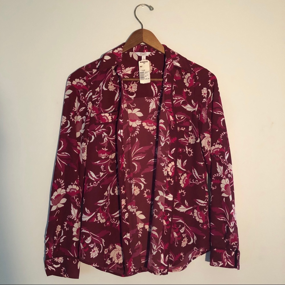 NWT Candie’s Floral Blouse